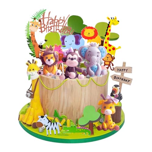 ZOOMPIL Cake Toppers Zoo, Kuchendeko Tiere, Animal Geburtstag Kuchen Dekoration, Tortendeko Wald Tiere, 23 Stück Jungle Animal Cupcake Toppers, für Geburtstag Party Kinder Mädchen Baby Shower ZOOMPIL Cake Toppers Zoo, Kuchendeko Tiere, Animal Geburtstag Kuchen Dekoration, Tortendeko Wald Tiere, 23 Stück Jungle Animal Cupcake Toppers, für Geburtstag Party Kinder Mädchen Baby Shower von ZOOMPIL