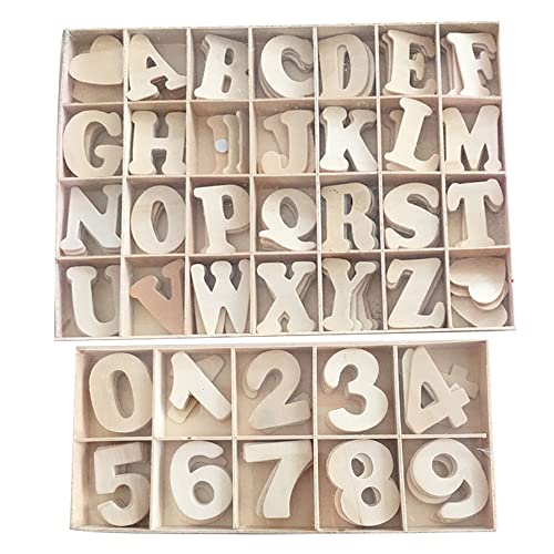 ZOOMPIL Holzbuchstaben Großbuchstaben, Holz Nummern und Buchstaben Set,Mini Holz mit Buchstaben,Kinder-Holzspielzeug Alphabet & Nummer,Early Learning pädagogisches Spielzeug Geschenk(172 Stück) von ZOOMPIL