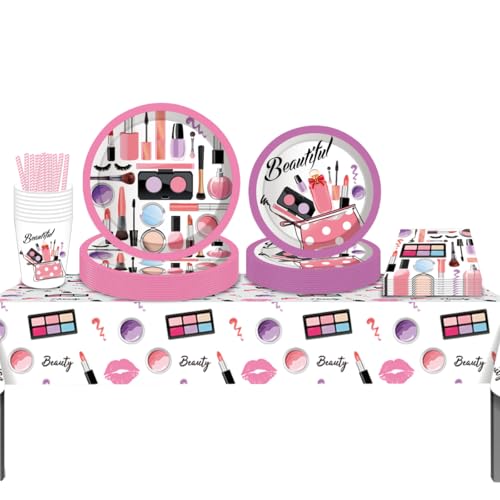 ZOOMPIL Spa Make up Partygeschirr, Spa Topmodel Party Deko Set, Spa Make Up Kindergeburtstag Deko, Verwendet für eine Geburtstagsfeier, Partydekoration für 8 Personen ZOOMPIL Spa Make up Partygeschirr, Spa Topmodel Party Deko Set, Spa Make Up Kindergeburtstag Deko, Verwendet für eine Geburtstagsfeier, Partydekoration für 8 Personen von ZOOMPIL