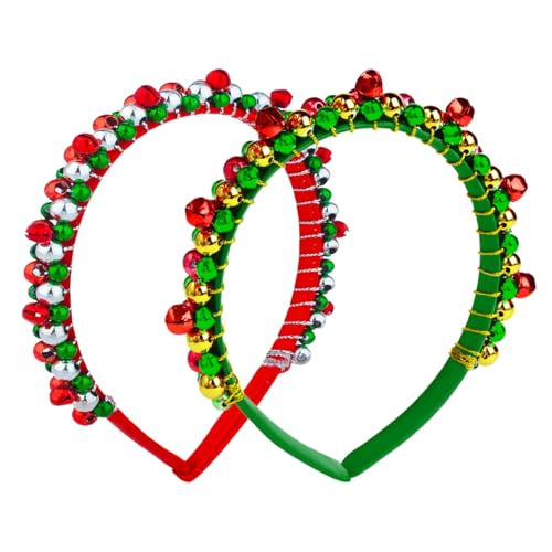 ZOOMPIL Weihnachten Haarschmuck mit Glöckchen, 2 Stück Weihnachts Kopfschmuck, Weihnachtsstirnband Rot Grün Glocke Haarband, Weihnachten Haarreif für Kinder Erwachsene ZOOMPIL Weihnachten Haarschmuck mit Glöckchen, 2 Stück Weihnachts Kopfschmuck, Weihnachtsstirnband Rot Grün Glocke Haarband, Weihnachten Haarreif für Kinder Erwachsene von ZOOMPIL