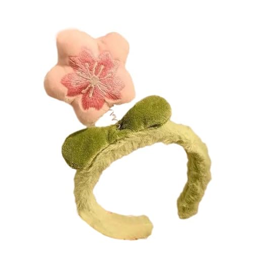 ZORESCOLEO Blumen-Haarbänder, festliche Foto-Requisiten, Plüsch-Blumen-Haarbänder, Party-Kopfschmuck, lustige Stirnbänder für Musikfestivals von ZORESCOLEO