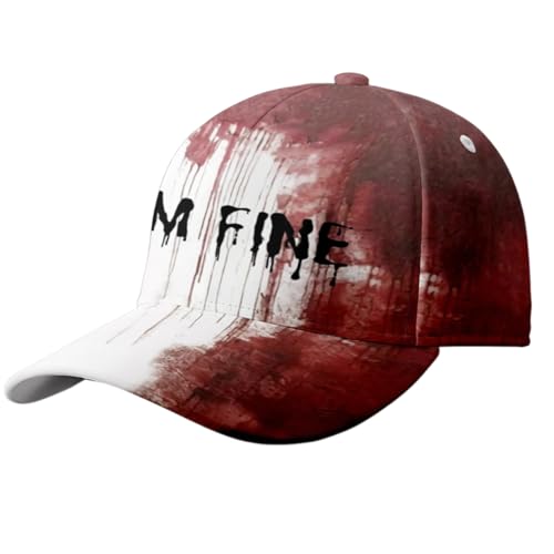 ZORESCOLEO Creep Halloween Baseballmütze für verschiedene Partys Unisex Baseballkappen für Kostümbegeisterte Requisiten Kopfbedeckung Kostüm Zubehör von ZORESCOLEO