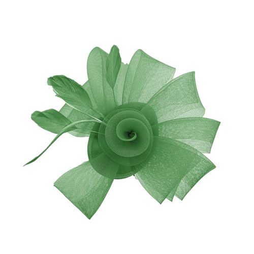 ZORESCOLEO Gefiederte Tüll-Haarspange, Rollenspiel-Accessoire, Kopfschmuck für Abendveranstaltungen, Partys, Anlässe, Kostüm-Kopfbedeckung von ZORESCOLEO