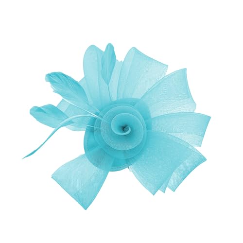 ZORESCOLEO Gefiederte Tüll-Haarspange, Rollenspiel-Accessoire, Kopfschmuck für Abendveranstaltungen, Partys, Anlässe, Kostüm-Kopfbedeckung von ZORESCOLEO