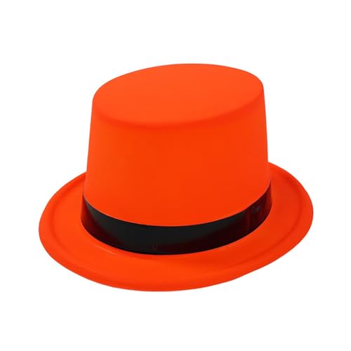 ZORESCOLEO Großer Hut mit schwarzer Schleife mit fluoreszierender Farbe für Cosplay, Party, Erwachsene, Rollenspiel, Verkleidungszubehör, Gentleman-Hut von ZORESCOLEO