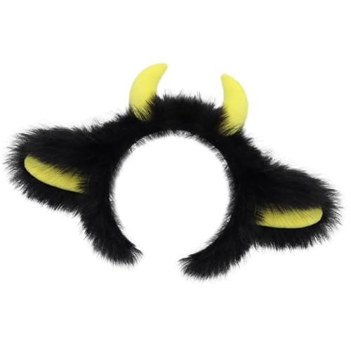 ZORESCOLEO Haarreif aus Tierhorn, für Cosplay, Event, weich, elastisch, Kopfbedeckung, sicher, pelzig, Kostüm, Partys, Zubehör von ZORESCOLEO