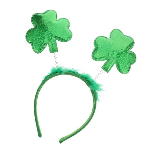 ZORESCOLEO Leprechaun Blingbling Stirnband Kleeblatt Spitze Kopfbedeckung Gefiederte Foto Requisiten Irish Day Party Kopfbedeckung Irish Day von ZORESCOLEO