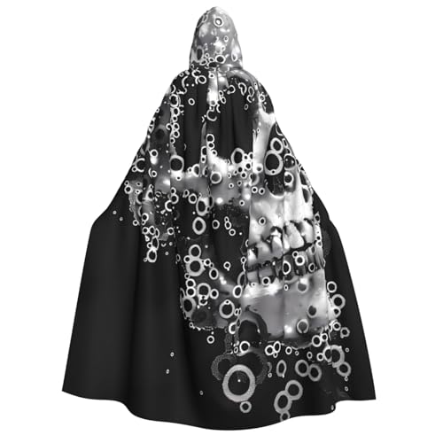 ZORIN Halloween-Kapuzenumhang, 150 cm, Totenkopf-Metallkreise, ausgefallener Umhang mit Kapuze, Umhang für Halloween, Weihnachten, Kostüm, Sensenmann, Vampir-Party, Teufel, Hexe, Zauberer, Cosplay ZORIN Halloween-Kapuzenumhang, 150 cm, Totenkopf-Metallkreise, ausgefallener Umhang mit Kapuze, Umhang für Halloween, Weihnachten, Kostüm, Sensenmann, Vampir-Party, Teufel, Hexe, Zauberer, Cosplay von ZORIN