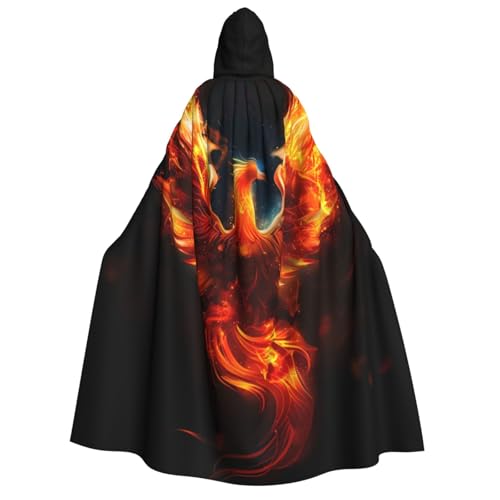 ZORIN Halloween Kapuzenumhang 150 cm Flaming Phönix Flug Fancy Cape Kapuzenmantel Umhang für Halloween Weihnachten Kostüm Sensenmann Vampir Party Teufel Hexe Zauberer Cosplay ZORIN Halloween Kapuzenumhang 150 cm Flaming Phönix Flug Fancy Cape Kapuzenmantel Umhang für Halloween Weihnachten Kostüm Sensenmann Vampir Party Teufel Hexe Zauberer Cosplay von ZORIN