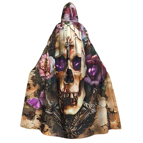 ZORIN Halloween Kapuzenumhang 150 cm Totenkopf Herz Flügel Rose Fancy Cape Kapuzenmantel Umhang für Halloween Weihnachten Kostüm Sensenmann Vampir Party Teufel Hexe Zauberer Cosplay ZORIN Halloween Kapuzenumhang 150 cm Totenkopf Herz Flügel Rose Fancy Cape Kapuzenmantel Umhang für Halloween Weihnachten Kostüm Sensenmann Vampir Party Teufel Hexe Zauberer Cosplay von ZORIN