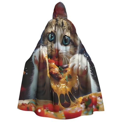 ZORIN Halloween-Umhang mit Kapuze, 150 cm, Katzengesicht, blaue Augen, Weltraum, ausgefallener Umhang mit Kapuze, Umhang für Halloween, Weihnachten, Kostüm, Sensenmann, Vampir-Party, Teufel, Hexe ZORIN Halloween-Umhang mit Kapuze, 150 cm, Katzengesicht, blaue Augen, Weltraum, ausgefallener Umhang mit Kapuze, Umhang für Halloween, Weihnachten, Kostüm, Sensenmann, Vampir-Party, Teufel, Hexe von ZORIN
