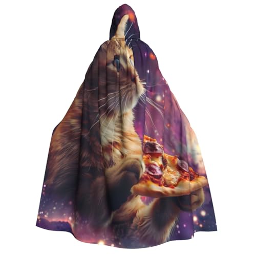 ZORIN Halloween-Umhang mit Kapuze, 150 cm, Pizza-Weltraum, Lila, Galaxie-Katze, ausgefallener Umhang mit Kapuze, Umhang für Halloween, Weihnachten, Kostüm, Sensenmann, Vampir-Party, Teufel, Hexe ZORIN Halloween-Umhang mit Kapuze, 150 cm, Pizza-Weltraum, Lila, Galaxie-Katze, ausgefallener Umhang mit Kapuze, Umhang für Halloween, Weihnachten, Kostüm, Sensenmann, Vampir-Party, Teufel, Hexe von ZORIN