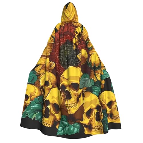 ZORIN Halloween-Umhang mit Kapuze, 150 cm, Sonnenblumen-Blütentäpfel, ausgefallener Umhang mit Kapuze, Umhang für Halloween, Weihnachten, Kostüm, Sensenmann, Vampir-Party, Teufel, Hexe, Zauberer ZORIN Halloween-Umhang mit Kapuze, 150 cm, Sonnenblumen-Blütentäpfel, ausgefallener Umhang mit Kapuze, Umhang für Halloween, Weihnachten, Kostüm, Sensenmann, Vampir-Party, Teufel, Hexe, Zauberer von ZORIN