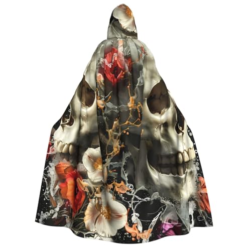 ZORIN Halloween-Umhang mit Kapuze, 150 cm, Totenköpfe, Meereswellen, Blumen, ausgefallener Umhang mit Kapuze, Umhang für Halloween, Weihnachten, Kostüm, Sensenmann, Vampir-Party, Teufel, Hexe ZORIN Halloween-Umhang mit Kapuze, 150 cm, Totenköpfe, Meereswellen, Blumen, ausgefallener Umhang mit Kapuze, Umhang für Halloween, Weihnachten, Kostüm, Sensenmann, Vampir-Party, Teufel, Hexe von ZORIN