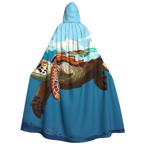ZORIN Kapuzenumhang, Halloween-Kostüm, 149,9 cm, Bademantel mit Kapuze, Cartoon, Meeresschildkröte, Schwimmen, Uni, für Halloween, Weihnachten, Cosplay, Party ZORIN Kapuzenumhang, Halloween-Kostüm, 149,9 cm, Bademantel mit Kapuze, Cartoon, Meeresschildkröte, Schwimmen, Uni, für Halloween, Weihnachten, Cosplay, Party von ZORIN