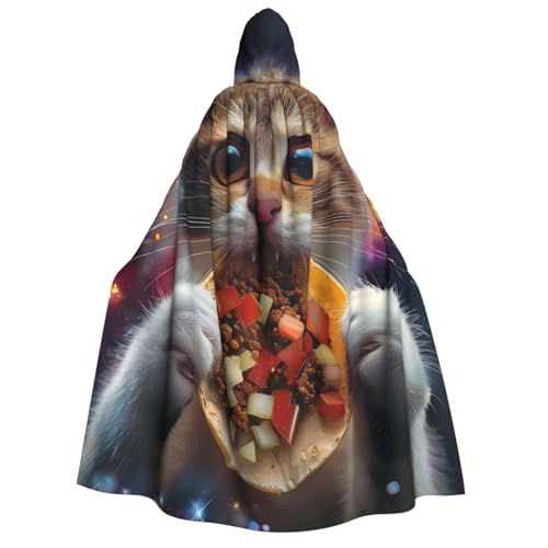 ZORIN Kapuzenumhang, Halloween-Kostüm, 149,9 cm, Bademantel mit Kapuze, Katze, Taco, schwimmender Weltraum, Uni-Kostüm, Umhang für Halloween, Weihnachten, Cosplay-Party ZORIN Kapuzenumhang, Halloween-Kostüm, 149,9 cm, Bademantel mit Kapuze, Katze, Taco, schwimmender Weltraum, Uni-Kostüm, Umhang für Halloween, Weihnachten, Cosplay-Party von ZORIN