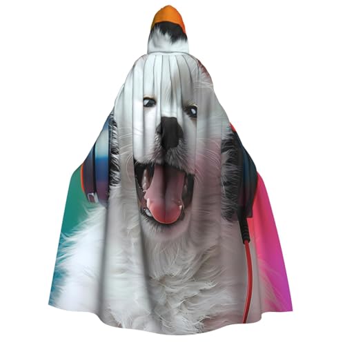 ZORIN Kapuzenumhang, Halloween-Kostüm, 149,9 cm, Bademantel mit Kapuze, Musik, Welpe, Hören, Uni, Kostüm-Umhang für Halloween, Weihnachten, Cosplay-Party ZORIN Kapuzenumhang, Halloween-Kostüm, 149,9 cm, Bademantel mit Kapuze, Musik, Welpe, Hören, Uni, Kostüm-Umhang für Halloween, Weihnachten, Cosplay-Party von ZORIN