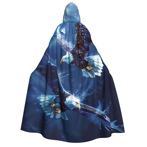 ZORIN Kapuzenumhang, Halloween-Kostüm, 149,9 cm, Robe mit Kapuze, Adler, fliegender Himmel, Uni, Kostüm-Umhang für Halloween, Weihnachten, Cosplay-Party ZORIN Kapuzenumhang, Halloween-Kostüm, 149,9 cm, Robe mit Kapuze, Adler, fliegender Himmel, Uni, Kostüm-Umhang für Halloween, Weihnachten, Cosplay-Party von ZORIN