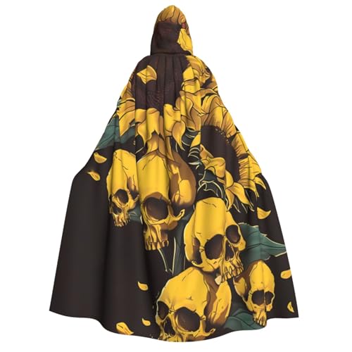 ZORIN Kapuzenumhang, Halloween-Kostüm, 149,9 cm, Robe mit Kapuze, Blütenblatt, Sonnenblume, Totenkopf, Uni, Fasching, Umhang für Halloween, Weihnachten, Cosplay, Party ZORIN Kapuzenumhang, Halloween-Kostüm, 149,9 cm, Robe mit Kapuze, Blütenblatt, Sonnenblume, Totenkopf, Uni, Fasching, Umhang für Halloween, Weihnachten, Cosplay, Party von ZORIN