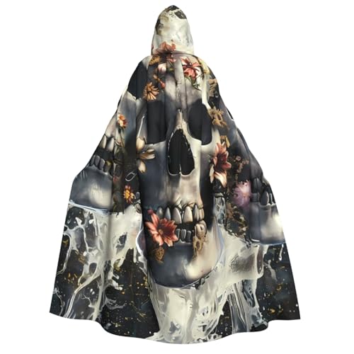 ZORIN Kapuzenumhang, Halloween-Kostüm, 149,9 cm, Robe mit Kapuze, Blumen-Zweig, Totenköpfe, Uni, Fasching, Umhang für Halloween, Weihnachten, Cosplay, Party ZORIN Kapuzenumhang, Halloween-Kostüm, 149,9 cm, Robe mit Kapuze, Blumen-Zweig, Totenköpfe, Uni, Fasching, Umhang für Halloween, Weihnachten, Cosplay, Party von ZORIN