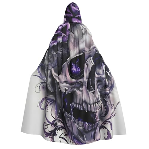 ZORIN Kapuzenumhang, Halloween-Kostüm, 149,9 cm, Robe mit Kapuze, Crack-Totenkopf, Rose, Silber, Uni, Fasching, Umhang für Halloween, Weihnachten, Cosplay, Party ZORIN Kapuzenumhang, Halloween-Kostüm, 149,9 cm, Robe mit Kapuze, Crack-Totenkopf, Rose, Silber, Uni, Fasching, Umhang für Halloween, Weihnachten, Cosplay, Party von ZORIN