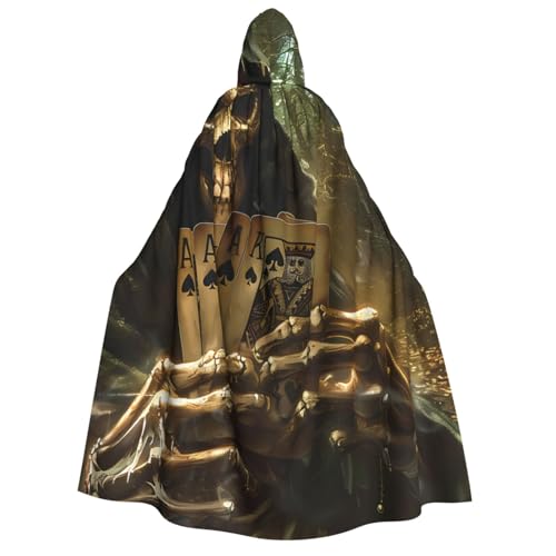 ZORIN Kapuzenumhang, Halloween-Kostüm, 149,9 cm, Robe mit Kapuze, Karten, Totenkopf, Sensenmann, Uni, Kostüm-Umhang für Halloween, Weihnachten, Cosplay-Party ZORIN Kapuzenumhang, Halloween-Kostüm, 149,9 cm, Robe mit Kapuze, Karten, Totenkopf, Sensenmann, Uni, Kostüm-Umhang für Halloween, Weihnachten, Cosplay-Party von ZORIN