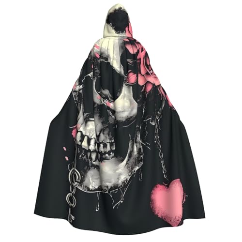 ZORIN Kapuzenumhang, Halloween-Kostüm, 149,9 cm, Robe mit Kapuze, Kette, Totenkopf-Rose, Schlüssel, Uni, Kostüm-Umhang für Halloween, Weihnachten, Cosplay-Party ZORIN Kapuzenumhang, Halloween-Kostüm, 149,9 cm, Robe mit Kapuze, Kette, Totenkopf-Rose, Schlüssel, Uni, Kostüm-Umhang für Halloween, Weihnachten, Cosplay-Party von ZORIN