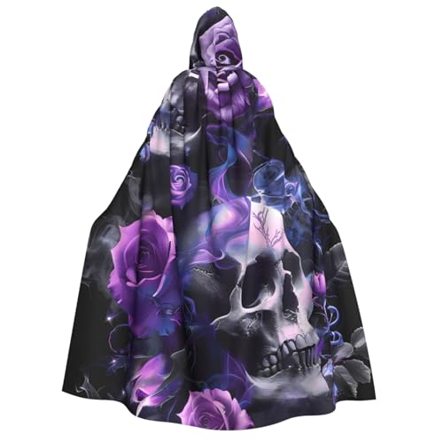 ZORIN Kapuzenumhang, Halloween-Kostüm, 149,9 cm, Robe mit Kapuze, Nebelrosen, violette Totenköpfe, Uni, Kostüm-Umhang für Halloween, Weihnachten, Cosplay-Party ZORIN Kapuzenumhang, Halloween-Kostüm, 149,9 cm, Robe mit Kapuze, Nebelrosen, violette Totenköpfe, Uni, Kostüm-Umhang für Halloween, Weihnachten, Cosplay-Party von ZORIN
