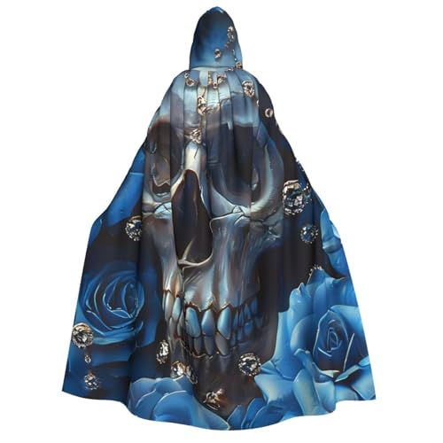ZORIN Kapuzenumhang, Halloween-Kostüm, 149,9 cm, Robe mit Kapuze, Rosen, Diamanten, Totenkopf, Uni, Kostüm-Umhang für Halloween, Weihnachten, Cosplay-Party ZORIN Kapuzenumhang, Halloween-Kostüm, 149,9 cm, Robe mit Kapuze, Rosen, Diamanten, Totenkopf, Uni, Kostüm-Umhang für Halloween, Weihnachten, Cosplay-Party von ZORIN