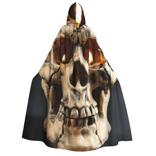 ZORIN Kapuzenumhang, Halloween-Kostüm, 149,9 cm, Robe mit Kapuze, Totenkopf, Feuerauge, Uni, Kostüm-Umhang für Halloween, Weihnachten, Cosplay-Party ZORIN Kapuzenumhang, Halloween-Kostüm, 149,9 cm, Robe mit Kapuze, Totenkopf, Feuerauge, Uni, Kostüm-Umhang für Halloween, Weihnachten, Cosplay-Party von ZORIN