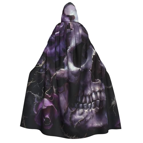 ZORIN Kapuzenumhang, Halloween-Kostüm, 149,9 cm, Robe mit Kapuze, Totenkopf, violetter Rosendorn, Uni-Kostüm, Umhang für Halloween, Weihnachten, Cosplay-Party ZORIN Kapuzenumhang, Halloween-Kostüm, 149,9 cm, Robe mit Kapuze, Totenkopf, violetter Rosendorn, Uni-Kostüm, Umhang für Halloween, Weihnachten, Cosplay-Party von ZORIN