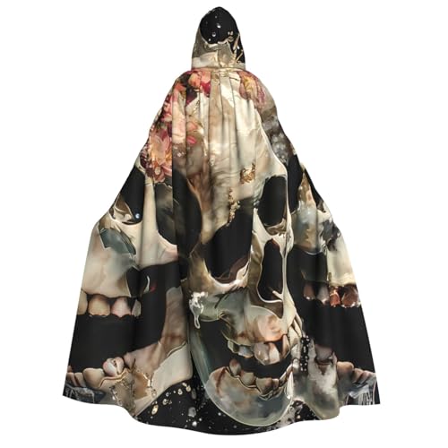 ZORIN Kapuzenumhang, Halloween-Kostüm, 149,9 cm, Robe mit Kapuze, Totenkopf-Mundstein, Uni-Kostüm, Umhang für Halloween, Weihnachten, Cosplay-Party ZORIN Kapuzenumhang, Halloween-Kostüm, 149,9 cm, Robe mit Kapuze, Totenkopf-Mundstein, Uni-Kostüm, Umhang für Halloween, Weihnachten, Cosplay-Party von ZORIN