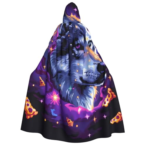 ZORIN Kapuzenumhang, Halloween-Kostüm, 149,9 cm, Robe mit Kapuze, Wolfskopf, Galaxie, Wirbel, Uni, Kostüm-Umhang für Halloween, Weihnachten, Cosplay-Party ZORIN Kapuzenumhang, Halloween-Kostüm, 149,9 cm, Robe mit Kapuze, Wolfskopf, Galaxie, Wirbel, Uni, Kostüm-Umhang für Halloween, Weihnachten, Cosplay-Party von ZORIN