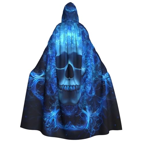 ZORIN Kapuzenumhang, Halloween-Kostüm, 149,9 cm, Robe mit Kapuze, blauer Mandala-Totenkopf, Uni, Kostüm-Umhang für Halloween, Weihnachten, Cosplay-Party ZORIN Kapuzenumhang, Halloween-Kostüm, 149,9 cm, Robe mit Kapuze, blauer Mandala-Totenkopf, Uni, Kostüm-Umhang für Halloween, Weihnachten, Cosplay-Party von ZORIN