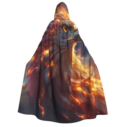 ZORIN Kapuzenumhang, Halloween-Kostüm, 150 cm, Robe mit Kapuze, Adler, Flammen, wirbelnd, Uni, für Halloween, Weihnachten, Cosplay-Party ZORIN Kapuzenumhang, Halloween-Kostüm, 150 cm, Robe mit Kapuze, Adler, Flammen, wirbelnd, Uni, für Halloween, Weihnachten, Cosplay-Party von ZORIN