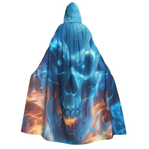 ZORIN Kapuzenumhang, Halloween-Kostüm, 150 cm, Robe mit Kapuze, Flammen und Totenkopf-Gesicht, Uni, für Halloween, Weihnachten, Cosplay-Party ZORIN Kapuzenumhang, Halloween-Kostüm, 150 cm, Robe mit Kapuze, Flammen und Totenkopf-Gesicht, Uni, für Halloween, Weihnachten, Cosplay-Party von ZORIN