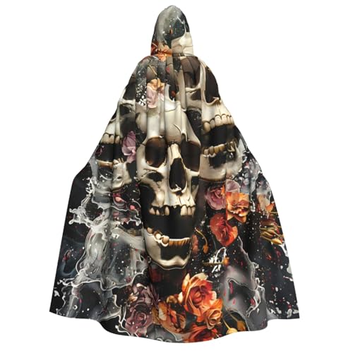 ZORIN Kapuzenumhang, Halloween-Kostüm, 150 cm, Robe mit Kapuze, Totenkopf, Nebelblume, Uni, Kostüm-Umhang für Halloween, Weihnachten, Cosplay-Party ZORIN Kapuzenumhang, Halloween-Kostüm, 150 cm, Robe mit Kapuze, Totenkopf, Nebelblume, Uni, Kostüm-Umhang für Halloween, Weihnachten, Cosplay-Party von ZORIN