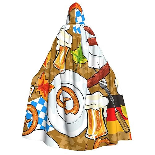 ZORIN Kapuzenumhang für Halloween-Kostüme, 149,9 cm, Robe mit Kapuze, Oktoberfest, Brezel, Bier, Unisex, Kostümumhänge für Halloween, Weihnachten, Cosplay, Party ZORIN Kapuzenumhang für Halloween-Kostüme, 149,9 cm, Robe mit Kapuze, Oktoberfest, Brezel, Bier, Unisex, Kostümumhänge für Halloween, Weihnachten, Cosplay, Party von ZORIN