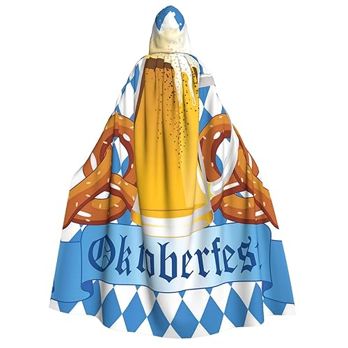 ZORIN Kapuzenumhang für Halloween-Kostüme, 149,9 cm, Robe mit Kapuze, Oktoberfest-Bier und Brezel, Unisex-Kostümumhänge für Halloween, Weihnachten, Cosplay-Party ZORIN Kapuzenumhang für Halloween-Kostüme, 149,9 cm, Robe mit Kapuze, Oktoberfest-Bier und Brezel, Unisex-Kostümumhänge für Halloween, Weihnachten, Cosplay-Party von ZORIN