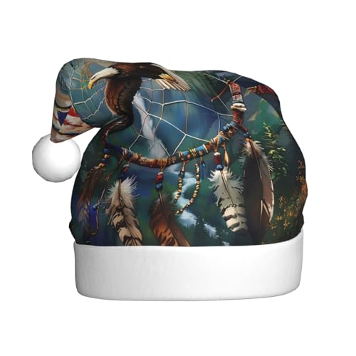 ZORIN Weihnachtsmütze, Adlerflagge, Feder, Plüschbesatz, Uni, Weihnachtsmannmütze für Urlaub, Party, Cosplay, Weihnachtsdekoration für Herren, Damen, Erwachsene ZORIN Weihnachtsmütze, Adlerflagge, Feder, Plüschbesatz, Uni, Weihnachtsmannmütze für Urlaub, Party, Cosplay, Weihnachtsdekoration für Herren, Damen, Erwachsene von ZORIN