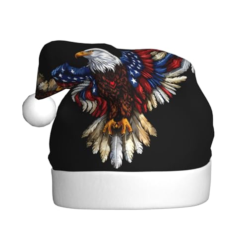 ZORIN Weihnachtsmütze, Adlerflagge, Plüschbesatz, Uni, Weihnachtsmannmütze für Urlaub, Party, Cosplay, Weihnachtsdekoration für Herren, Damen, Erwachsene ZORIN Weihnachtsmütze, Adlerflagge, Plüschbesatz, Uni, Weihnachtsmannmütze für Urlaub, Party, Cosplay, Weihnachtsdekoration für Herren, Damen, Erwachsene von ZORIN