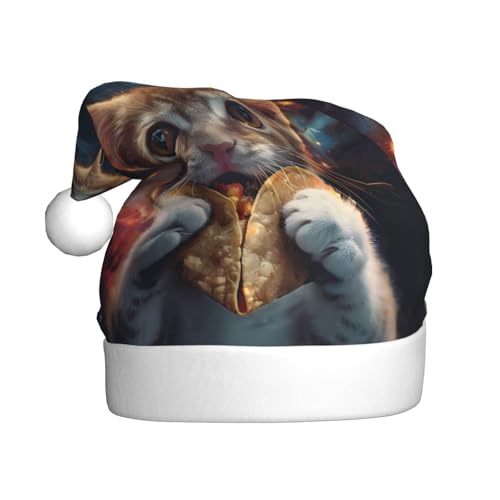 ZORIN Weihnachtsmütze, Katze, Tacos, Weltraum, schwimmender Plüschbesatz, Uni, Weihnachtsmannmütze für Urlaub, Party, Cosplay, Weihnachtsdekoration für Herren, Damen, Erwachsene ZORIN Weihnachtsmütze, Katze, Tacos, Weltraum, schwimmender Plüschbesatz, Uni, Weihnachtsmannmütze für Urlaub, Party, Cosplay, Weihnachtsdekoration für Herren, Damen, Erwachsene von ZORIN