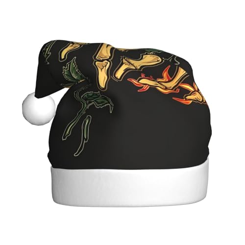 ZORIN Weihnachtsmütze, Skeletthut, Handfeuer-Rose, uni, bequem, Plüsch, für Weihnachten, Neujahr, Urlaub, Partyzubehör ZORIN Weihnachtsmütze, Skeletthut, Handfeuer-Rose, uni, bequem, Plüsch, für Weihnachten, Neujahr, Urlaub, Partyzubehör von ZORIN