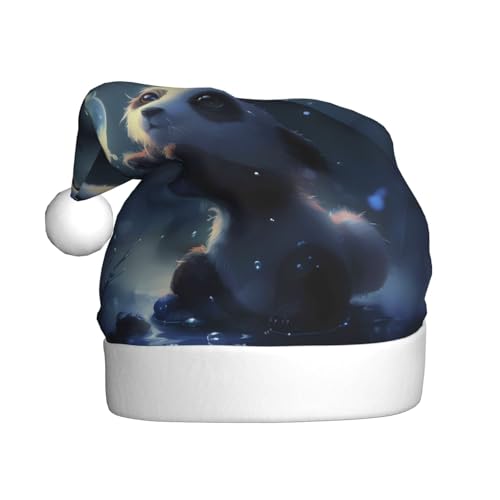 ZORIN Weihnachtsmütze, Weihnachtsmütze, Blasen, Augen, Panda, Nacht, Uni, bequem, Plüsch, für Weihnachten, Neujahr, Urlaub, Partyzubehör von ZORIN