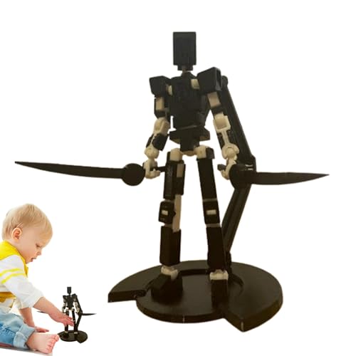 ZORQ 3D-Modell mit Mehreren Gelenken, lustige, bewegliche Mini-Puppe, 3D-Druck, maßgeschneidertes mechanisches Spielzeug, beweglicher Roboter-Stil, Glücksspielzeug, Dekompressionswerkzeug-Anhänger von ZORQ