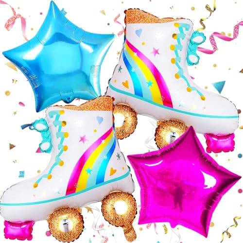 80er 90er Party Deko, 4pcs Folienballon Disco, Rollschuh Luftballon, Disco Dekoration Party 80er, Geeignet für 80er-90er-Retro-Party, Disco-Hip-Hop-Themenparty, Geburtstagsfeier 80er 90er Party Deko, 4pcs Folienballon Disco, Rollschuh Luftballon, Disco Dekoration Party 80er, Geeignet für 80er-90er-Retro-Party, Disco-Hip-Hop-Themenparty, Geburtstagsfeier von ZOSIGN
