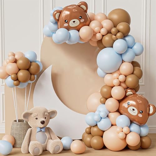 Bär Luftballon Deko, 121pcs Geburtstag Ballon Blau mit Bären, Braune Ballons Set, Bären Luftballon Helium, Geeignet für Kindergeburtstagsfeiern, Babypartypartys, Abschlussfeiern Bär Luftballon Deko, 121pcs Geburtstag Ballon Blau mit Bären, Braune Ballons Set, Bären Luftballon Helium, Geeignet für Kindergeburtstagsfeiern, Babypartypartys, Abschlussfeiern von ZOSIGN