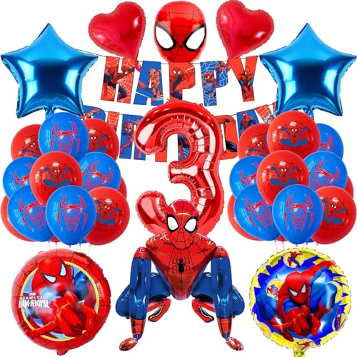 Cartoon Luftballons Geburtstag, Geburtstagsdeko 3 Jahre Junge, Thema Geburtstag Dekoration, Cartoon Geburtstag Deko, Kindergeburtstag Deko 3 Jahre, Cartoon Party Dekoration von ZOSIGN