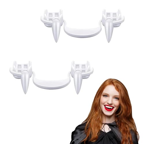 Halloween Reißzähne,Einziehbare Halloween Vampirzähne Reißzähne,Halloween Vampir Fangs,für Werwolf Cosplay Hosenträger Zähne Party Requisiten Erwachsene Karneval Party Kostüm (2 Stück Reißzähne) Halloween Reißzähne,Einziehbare Halloween Vampirzähne Reißzähne,Halloween Vampir Fangs,für Werwolf Cosplay Hosenträger Zähne Party Requisiten Erwachsene Karneval Party Kostüm (2 Stück Reißzähne) von ZOSIGN