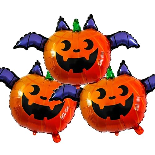 Kürbis Ballon, 3pcs Halloween Folienballon, Fledermaus Ballon, Halloween Deko Ballon, Halloween Luftballons Set, Party Deko Halloween, Partydekorationen für Halloween, Ostern, Karneval Kürbis Ballon, 3pcs Halloween Folienballon, Fledermaus Ballon, Halloween Deko Ballon, Halloween Luftballons Set, Party Deko Halloween, Partydekorationen für Halloween, Ostern, Karneval von ZOSIGN